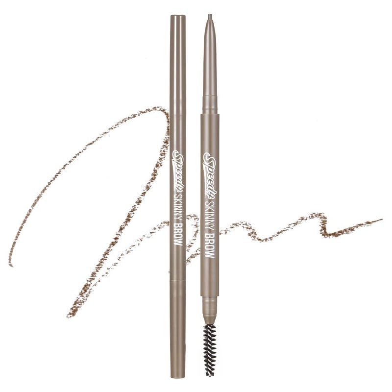 PERIPERA Speedy Skinny Brow (09 Taupe Brown),1.5mm Precise Eyebrow Pencil, Dual-Sided Fine Tip Shades, Define Fills Brow Make up, K Beauty, Korean Make-up - Image 1