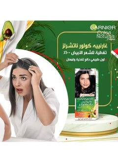 غارنييه صبغة كريم دائمة للشعر كولور ناتشورالز من غارنييه - 1 أسود 112 مل  - Image 2