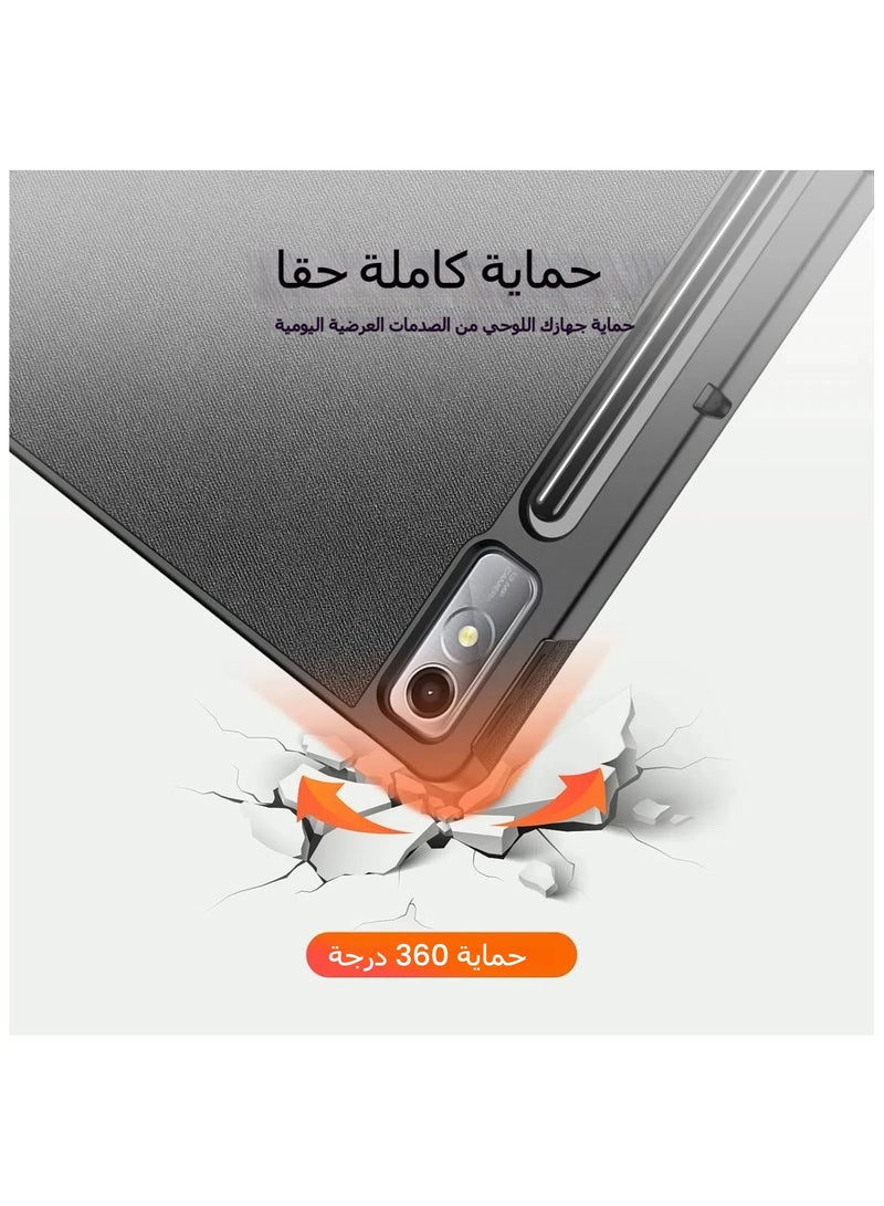 general Compatible with Lenovo Tab P12 12.7 inch 2023 Case Slim Magnetic Trifold Stand Folio Cover for Lenovo Tab P12 Tablet - Image 4