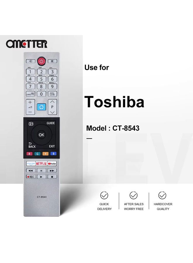 OMETTER NEW For Toshiba HDTV TV Remote Control CT-8543 CT-8528 CT-8541 CT-8533 40L2863DG 32L3963DA 65U6863DG 32L3866DG - Image 2