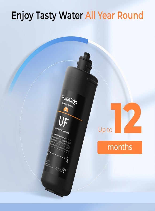 ووتر دروب فلتر مياه Waterdrop 10UF تحت الحوض، بديل لنظام فلتر المياه Waterdrop WD-TSA-UF فائق الترشيح ثلاثي المراحل تحت الحوض، عبوة واحدة - Image 5