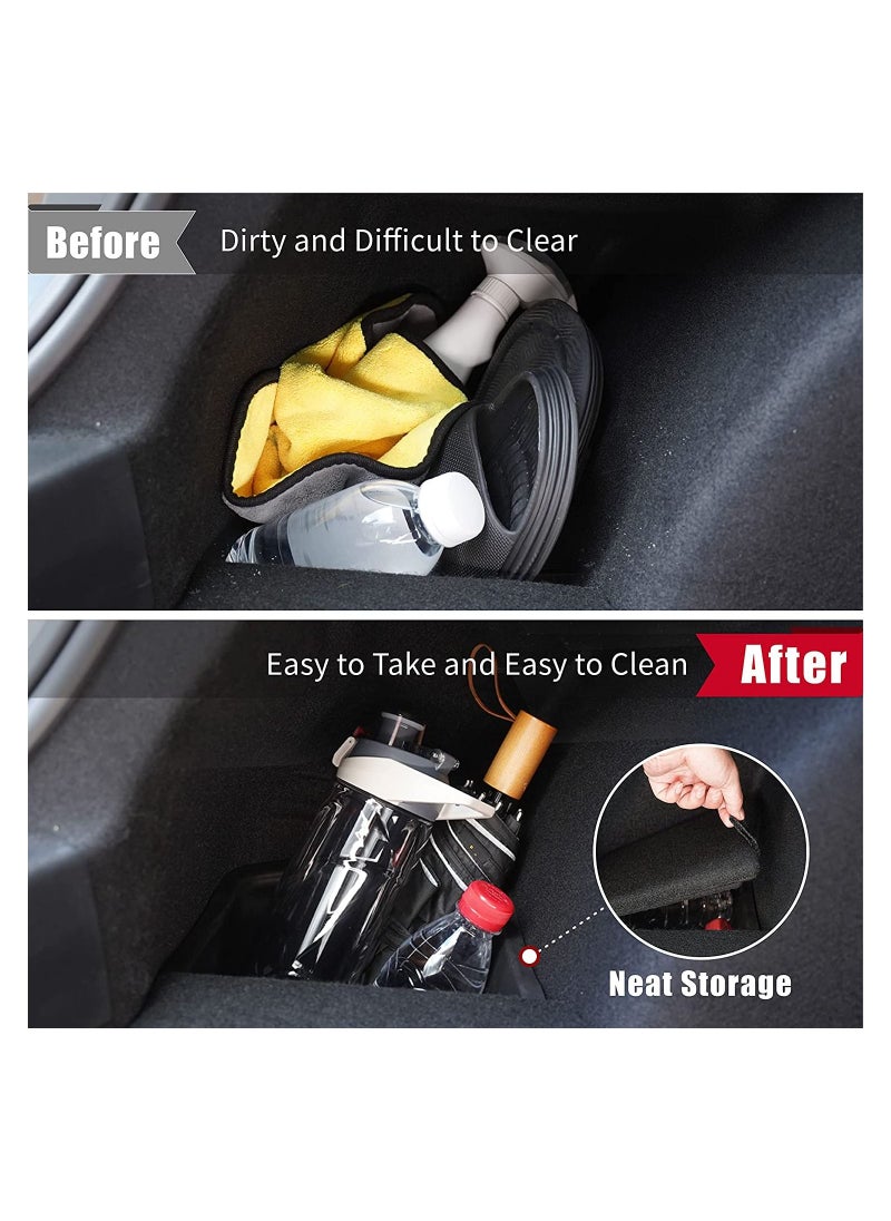 SYOSI - SYOSI For Tesla Model 3 Rear Trunk Left Organizer Storage Box with Lid, Side Storage Protector Packets, Waterproof Odorless Side Storage Bins, Car Interior Accessories - Image 1