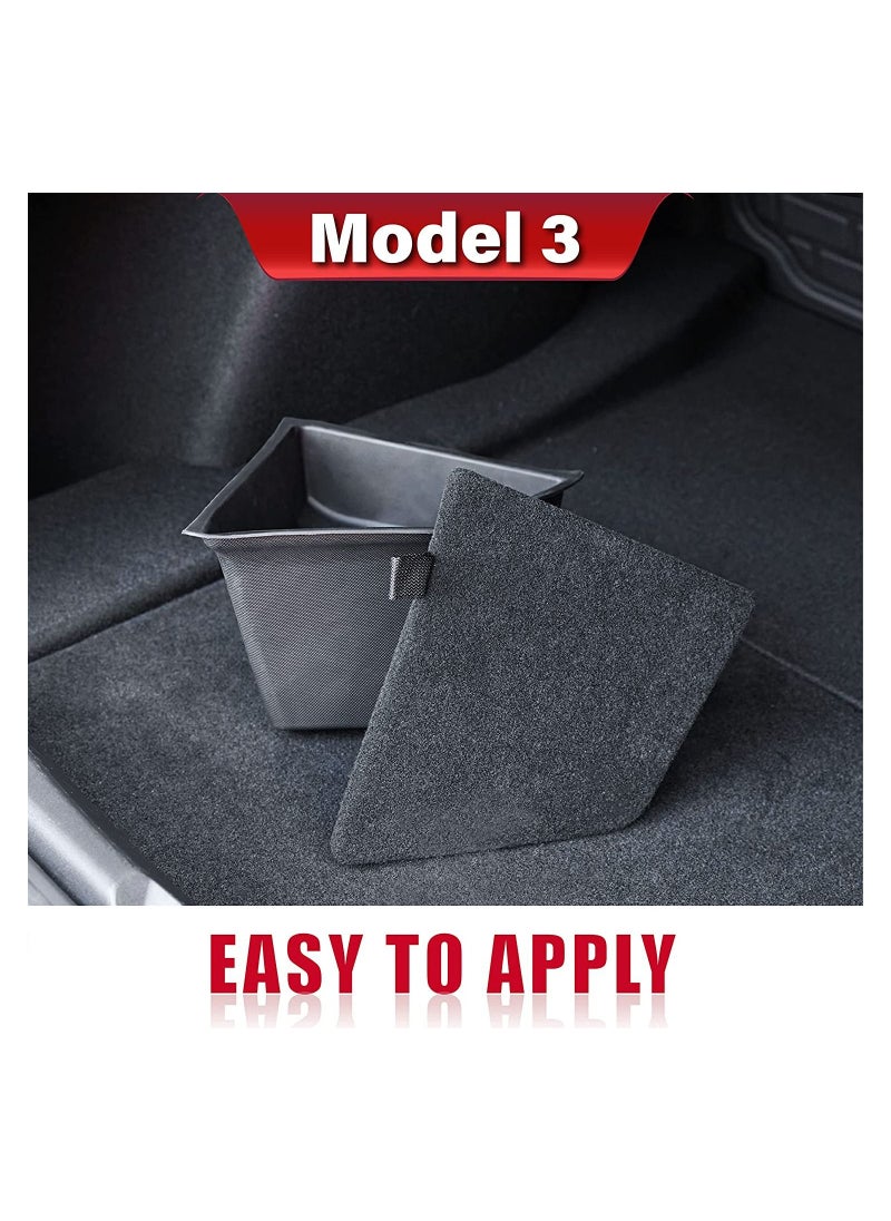 SYOSI - SYOSI For Tesla Model 3 Rear Trunk Left Organizer Storage Box with Lid, Side Storage Protector Packets, Waterproof Odorless Side Storage Bins, Car Interior Accessories - Image 1