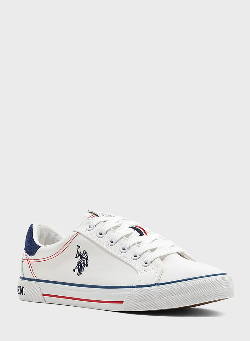 يو اس بولو Lace Up Low Top Sneakers