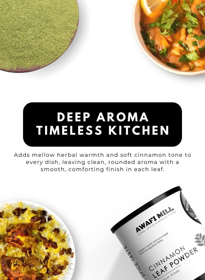 أباميك مسحوق أوراق القرفة من أوافي ميل | أوراق قرفة مطحونة ناعماً للبرياني والكاري والمخللات والشاي والتتبيلات - 100 غرام | 3.5 أونصة - Image 4