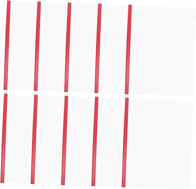 Red Plastic Folders With Clips 10 Pack Student File Storage For Test Papers - Image 1