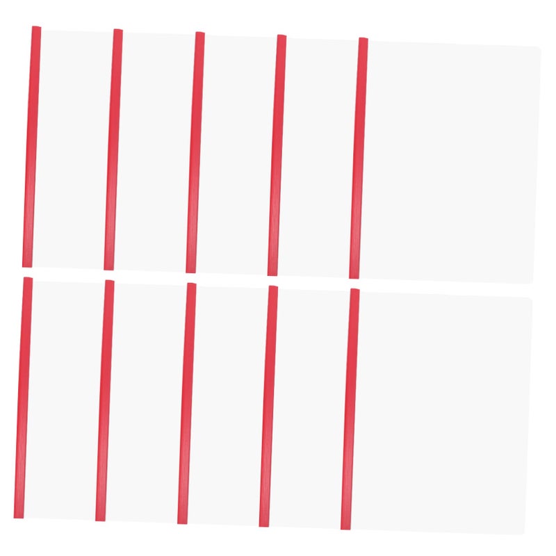 Red Plastic Folders With Clips 10 Pack Student File Storage For Test Papers - Image 2