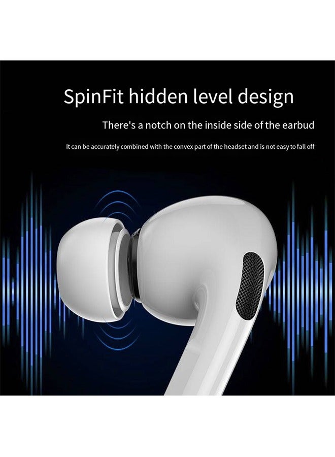Replacement Ear Tips Silicone  for AirPods Pro, White and Black 6 pairs Ear Buds Tips with Portable Storage Box, Fit in The Charging Case, Anti-Slip Reducing Noise in-Ear Eartips (S/M/L)  - Image 2