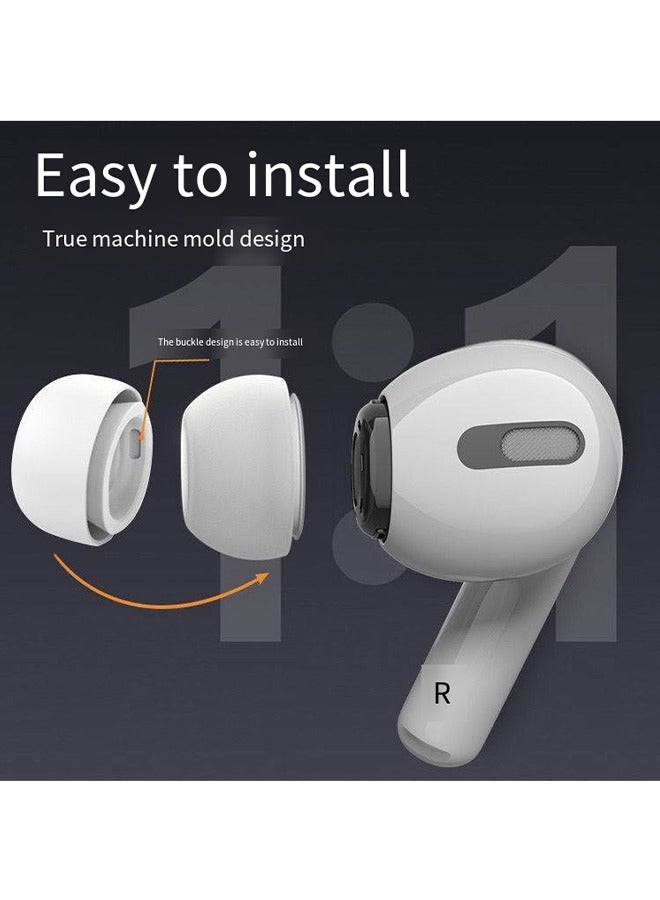 Replacement Ear Tips Silicone  for AirPods Pro, White and Black 6 pairs Ear Buds Tips with Portable Storage Box, Fit in The Charging Case, Anti-Slip Reducing Noise in-Ear Eartips (S/M/L)  - Image 3