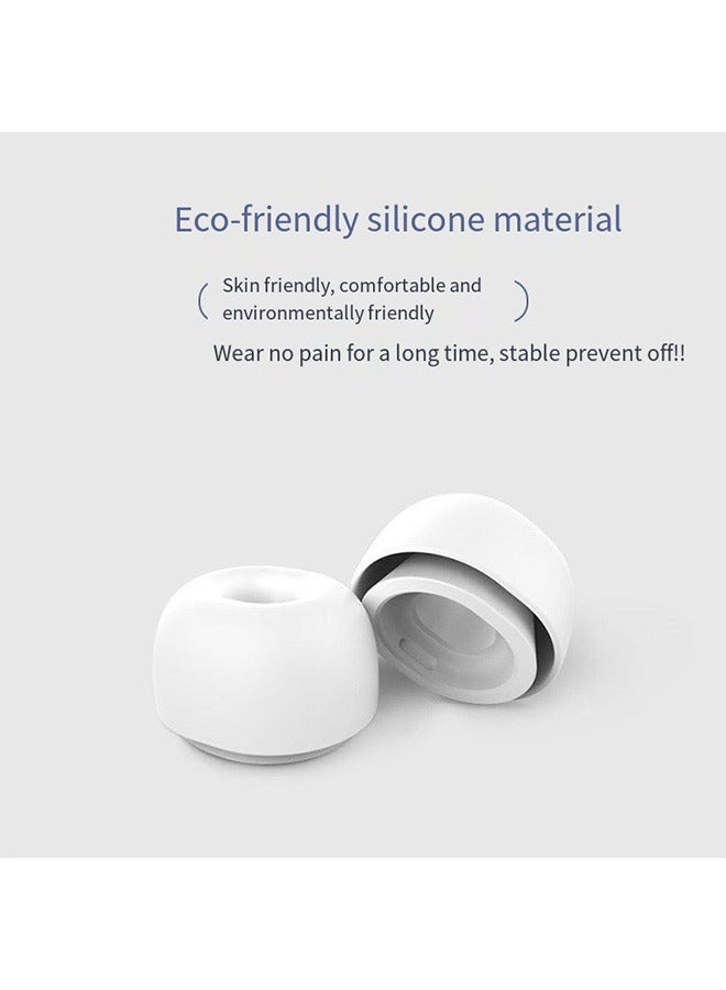 Replacement Ear Tips Silicone  for AirPods Pro, White and Black 6 pairs Ear Buds Tips with Portable Storage Box, Fit in The Charging Case, Anti-Slip Reducing Noise in-Ear Eartips (S/M/L)  - Image 4