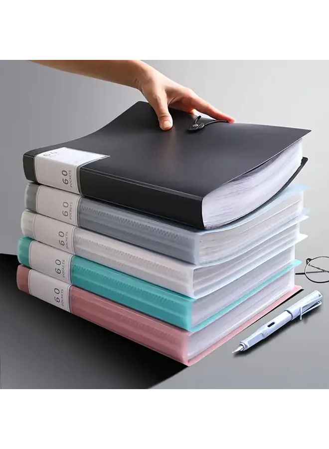 Retro Green A4 Heavy Duty Waterproof PP Binder 60 Pages - Image 1