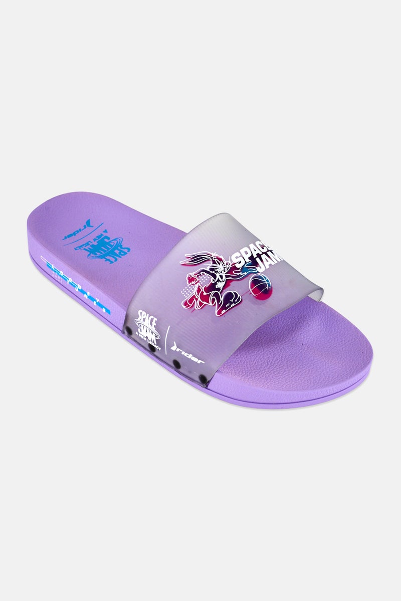 RIDER Men 86 Space Jam Slip On Slides, Lilac - Image 1