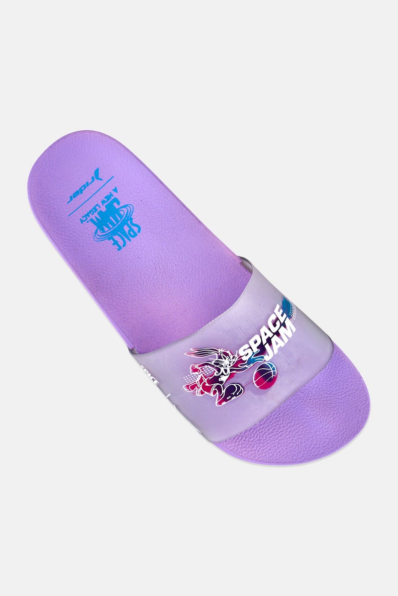 RIDER Men 86 Space Jam Slip On Slides, Lilac - Image 4