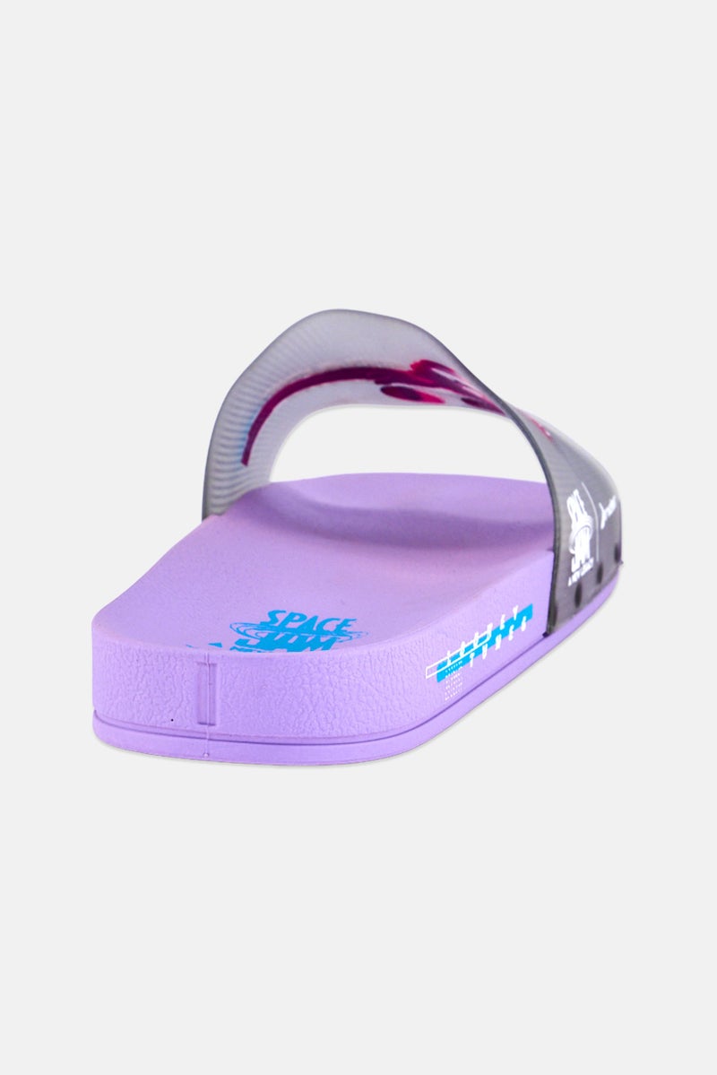 RIDER Men 86 Space Jam Slip On Slides, Lilac - Image 3