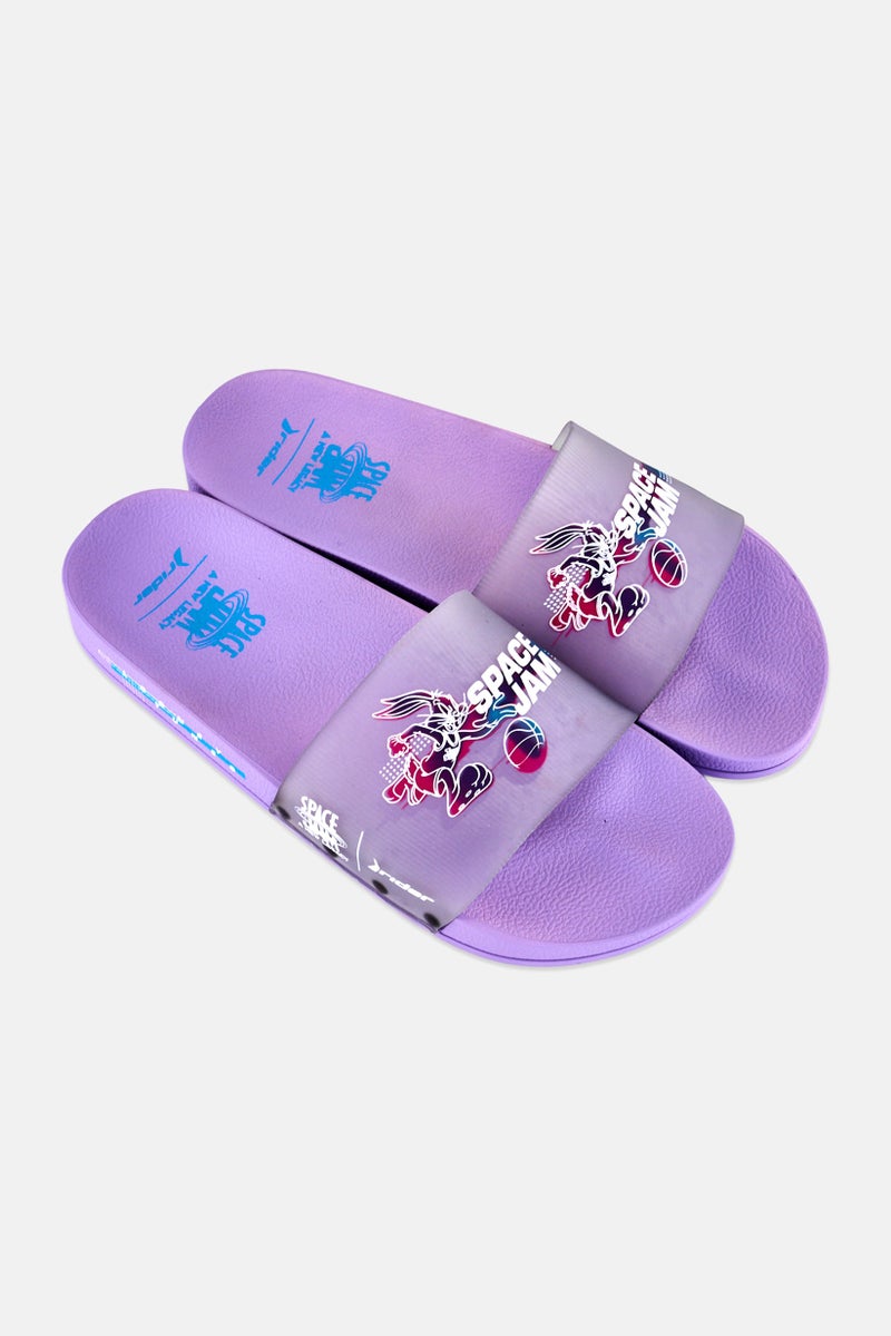 RIDER Men 86 Space Jam Slip On Slides, Lilac - Image 2