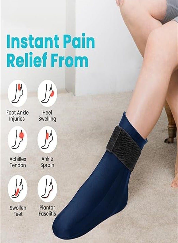 Cold therapy socks for foot pain relief, ice socks for plantar fasciitis, arthritis, chemotherapy care, cooling socks for men and women (one size fits all, universal for left and right feet) - Image 4