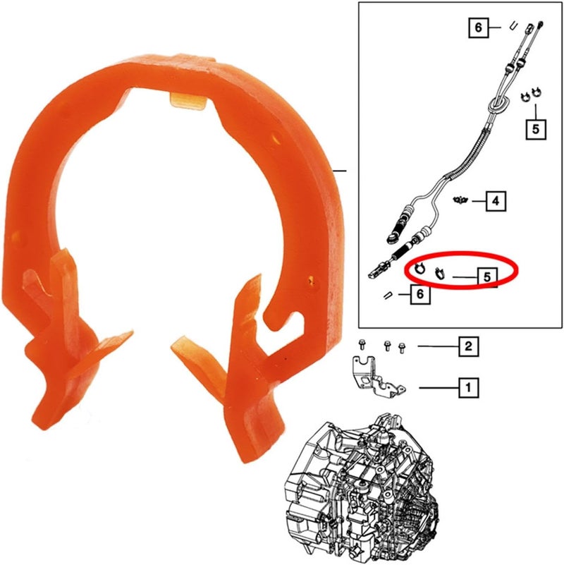 HOOTURB Transfer Case Shift Cable Retainer Clips for Jeep Wrangler - Image 4