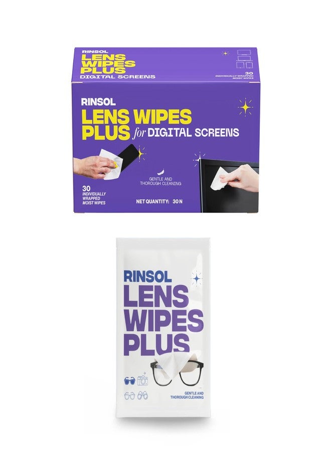 Rinsol Lens Wipes Plus, Pack of 30, Pre-Moistened Cleaning Wipes for Camera Lens, Optical Lenses, Binoculars, LCD Screens, Laptop & Smartphone | Streak-Free, Lint-Free Screen & Lens Cleaner - Image 3