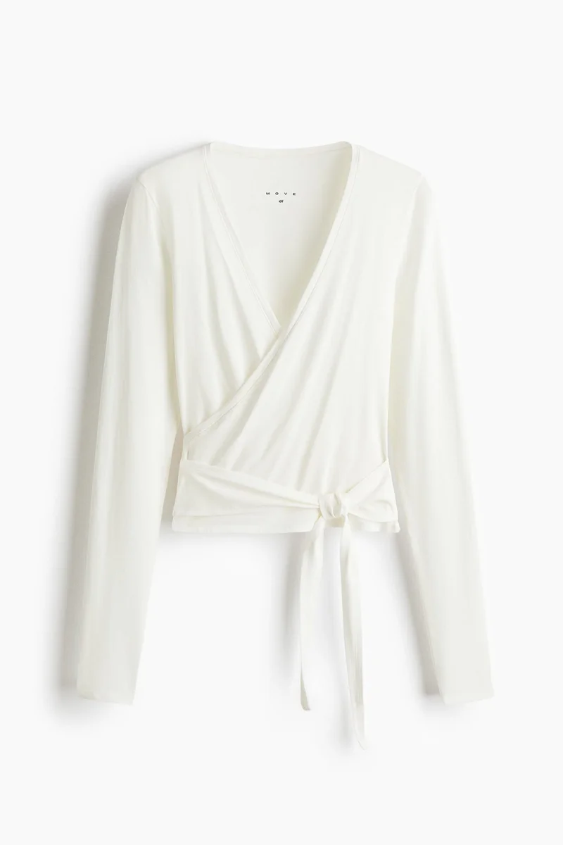 H&M  Sports wrap top in modal for Women | Best Price UAE
