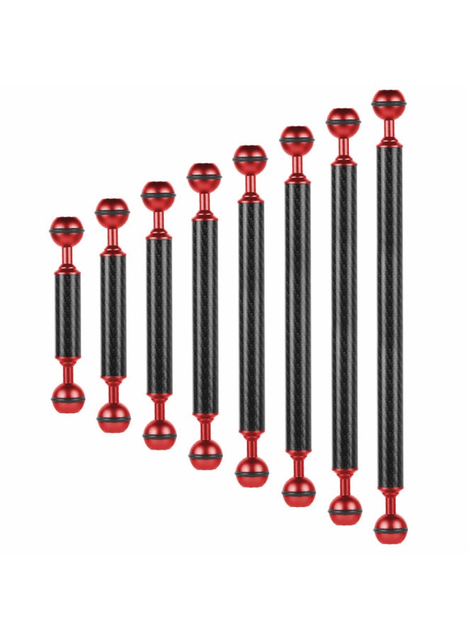 XINTE D20mm 5-12 Inch Long Carbon Fiber Extension Ball Head Lamp Arm Diving Photography Accessories-Color:10-inch-Red  - Image 4