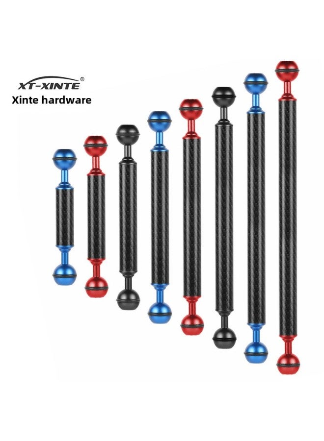 XINTE D20mm 5-12 Inch Long Carbon Fiber Extension Ball Head Lamp Arm Diving Photography Accessories-Color:10-inch-Red  - Image 2
