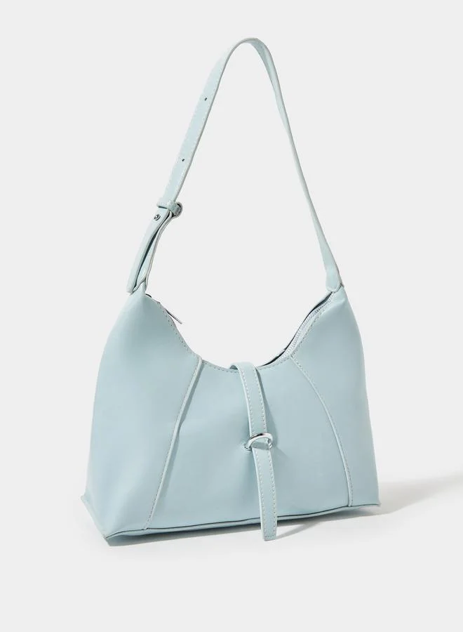 ستايلي Blue Shoulder Bag with Buckle Detail