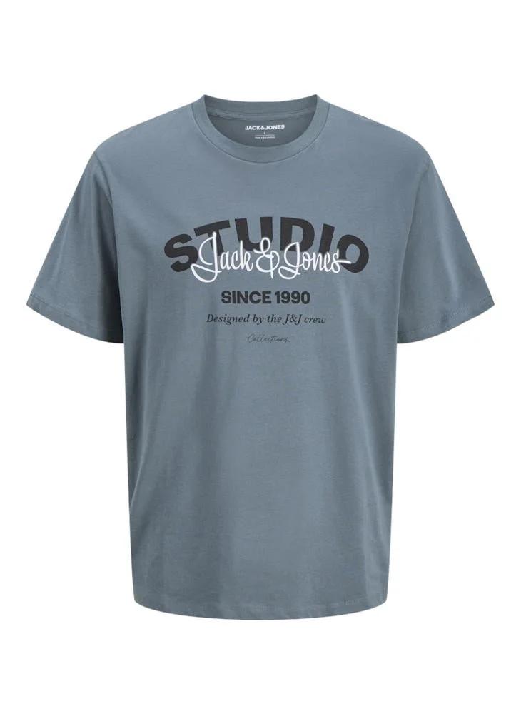 JACK & JONES Text Print Regular Fit T-Shirt
