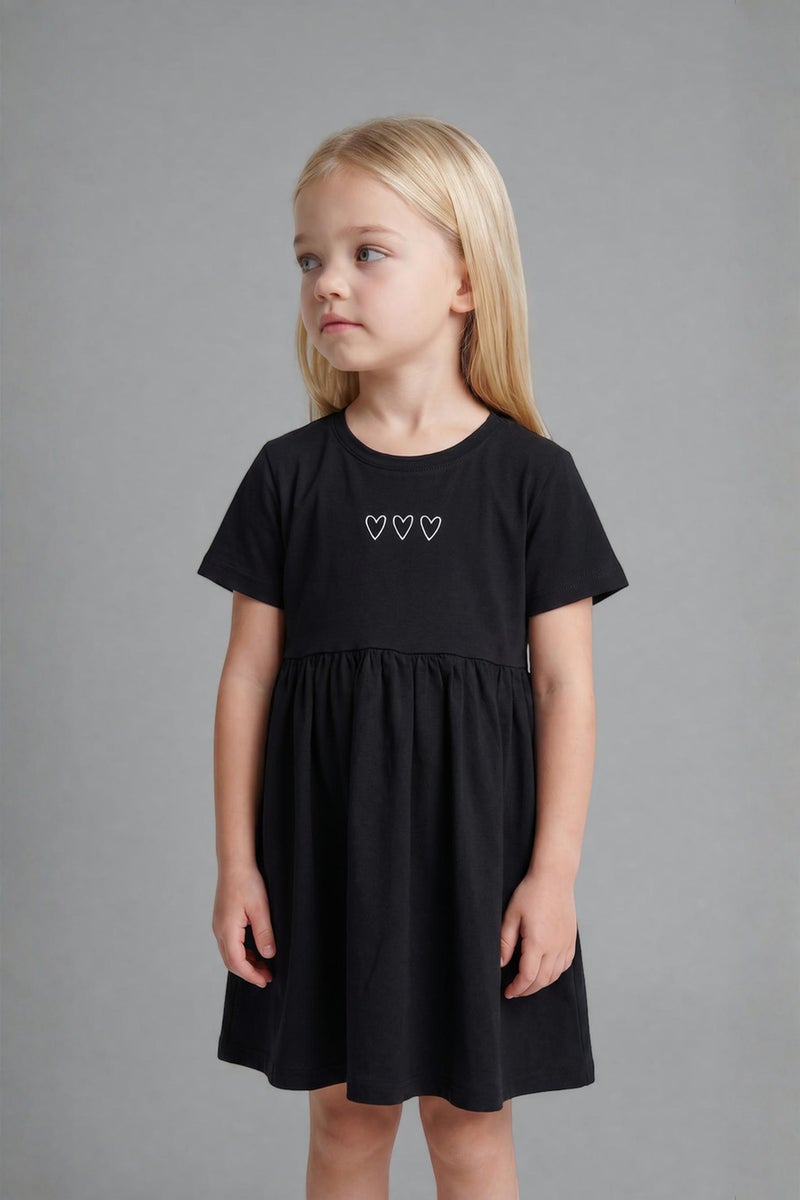 DeFacto Black BabyGirl Baby Girl Patterned Dress Casual - Image 1