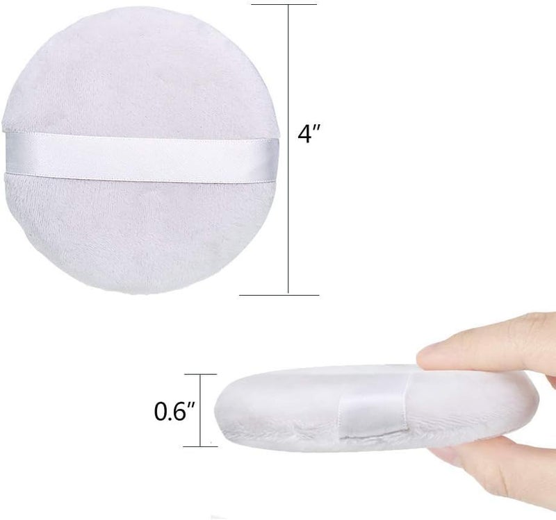Calitate24 Large Powder Puff for Face Powder, Ultra Soft Powder Puff Washable Loose Powder Puff Round Blending Sponge Puff Setting Powder Puff Body Powder Puff for Face Makeup Loose Powder Foundation, Pack of 3 - Image 2