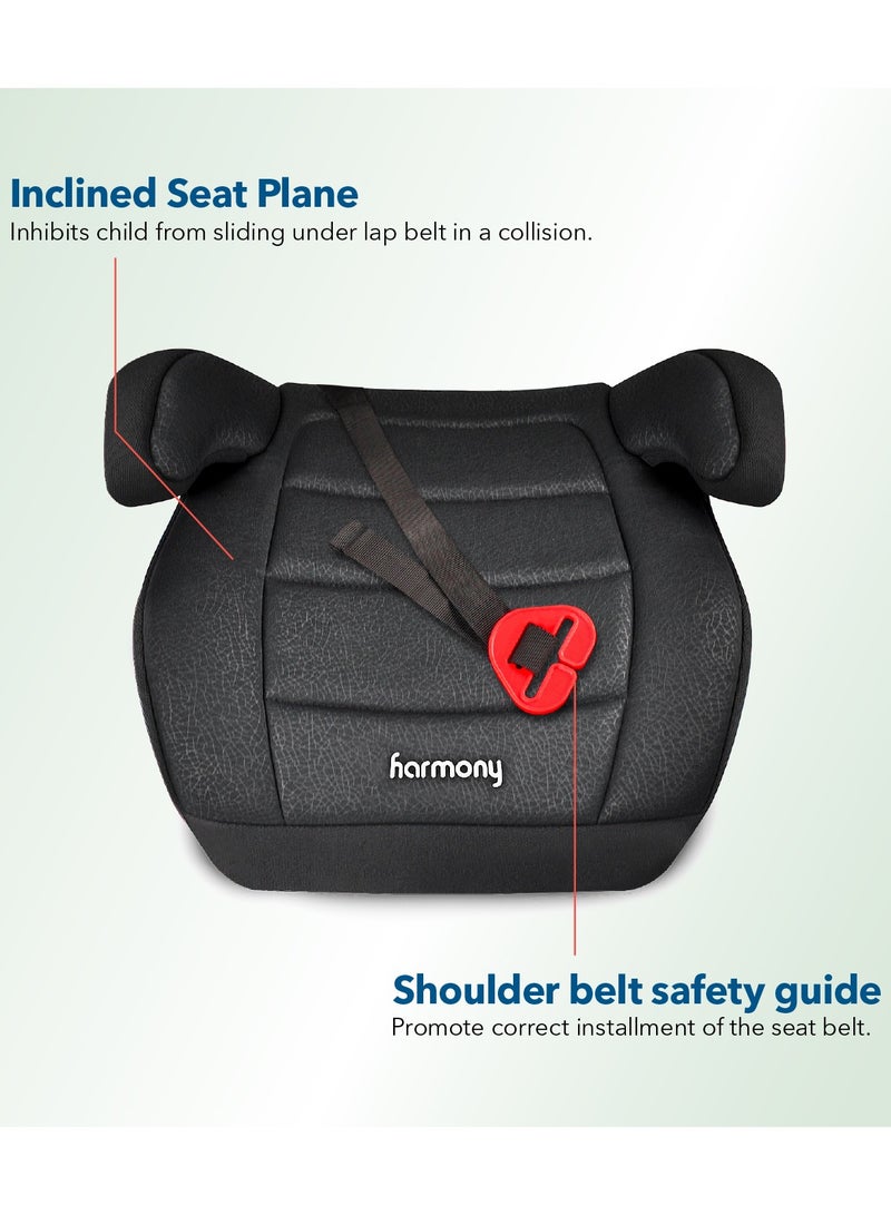 Harmony Youth Booster Car Seat â€“ Granite | Belt-Positioning Booster | 40â€“100 lbs | V-Shape Design | 3-Across Seating | Shoulder Belt Guide - Image 5