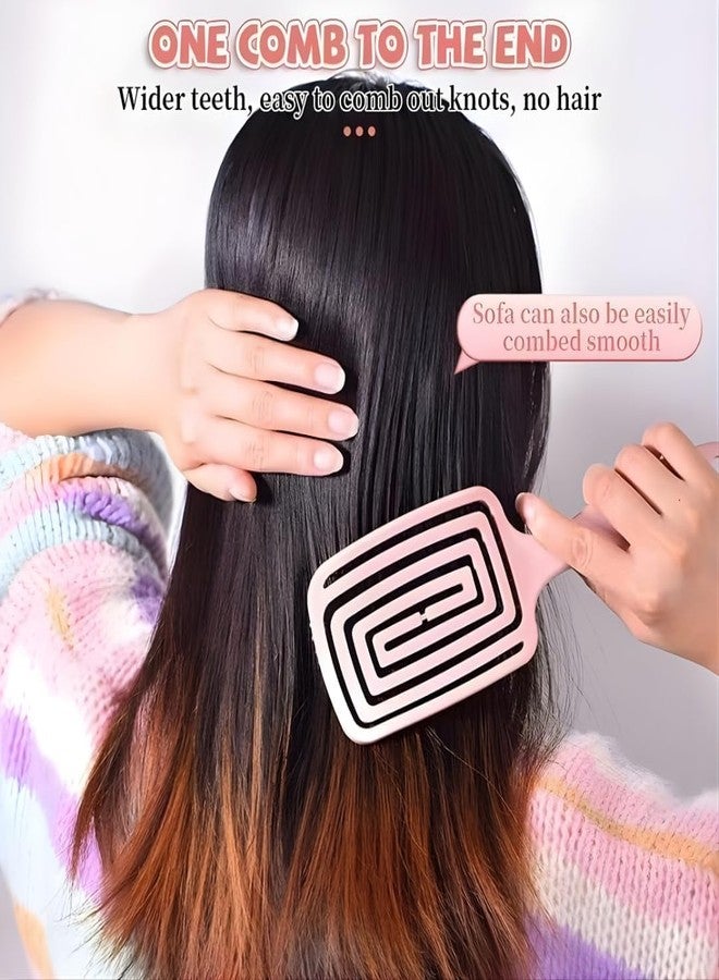 ZOMBULA Hair Brush - Curved and Vented Detangling Hair Brush for Women Long, Thick, Thin, Curly & Tangled Hair Vent Brush Flex Styling Blow Drying Hairdressing Tool for Hair Detangled - Image 4