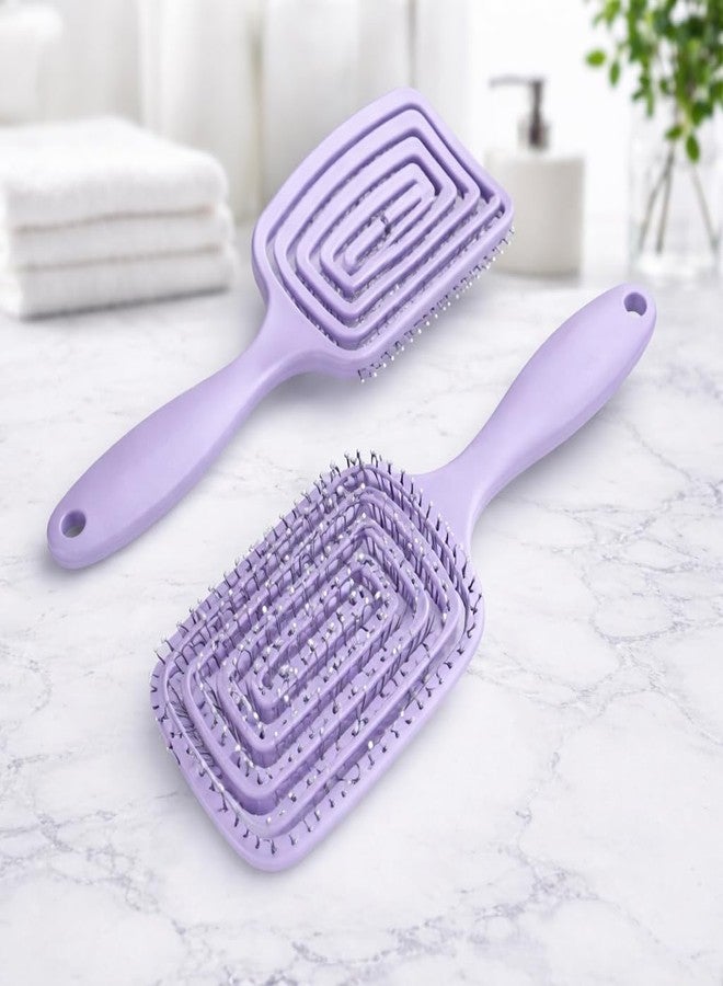 ZOMBULA Hair Brush - Curved and Vented Detangling Hair Brush for Women Long, Thick, Thin, Curly & Tangled Hair Vent Brush Flex Styling Blow Drying Hairdressing Tool for Hair Detangled - Image 1