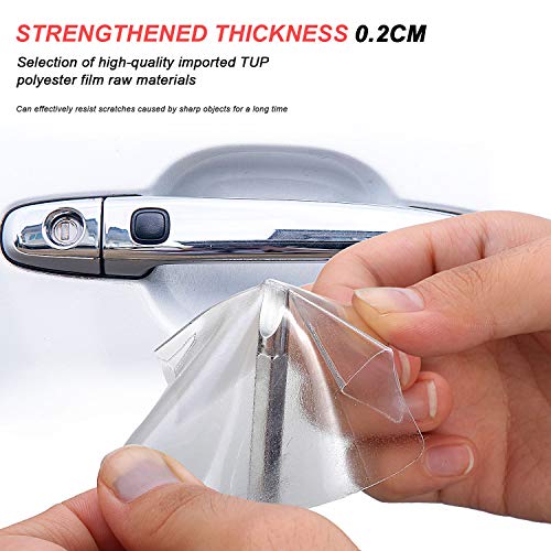 Kelenate® (4 Pcs) Car Door Handle Cup Protector Car Door Handle Scratch Protectors for Vehicles Transparent Door Handle Paint Scratch Protection Protective Film Compatible with Innova Crysta - Image 5