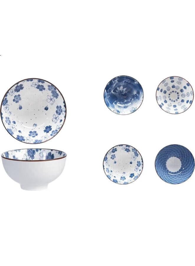 MAX COOK Maxcook Ceramic Bowl Style 4.5-Inch Ceramic Soup And Rice Bowl Set, 4-Piece Tableware Set Mctc9151 - Image 2