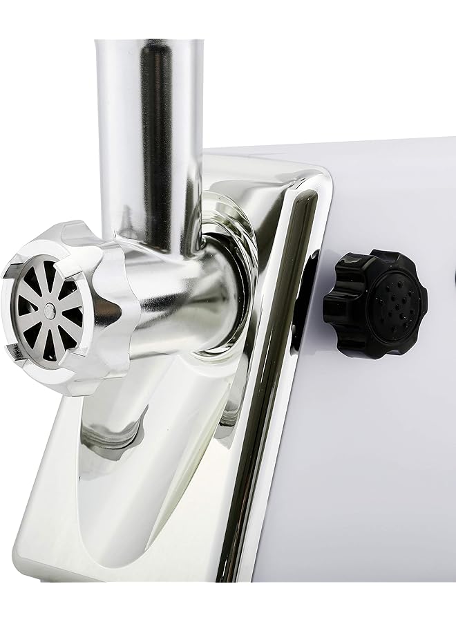 أولسنمارك مفرمة لحم Ommg2110 بقوة 1200 وات و3 ألواح فرم ومحرك قوي وسكين من الفولاذ المقاوم للصدأ وأقدام مطاطية وحماية من الحمل الزائد - أبيض - Image 3