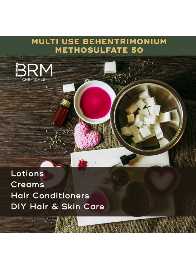 BRM CHEMICALS - Btms - 50-500 Grams Behentrimonium Methosulfate 50 - For Lotion Making, Creams, Hair Conditioners, Cosmetic Making & Diy Personal Care For Face, Hair, Skin & Body - Image 1