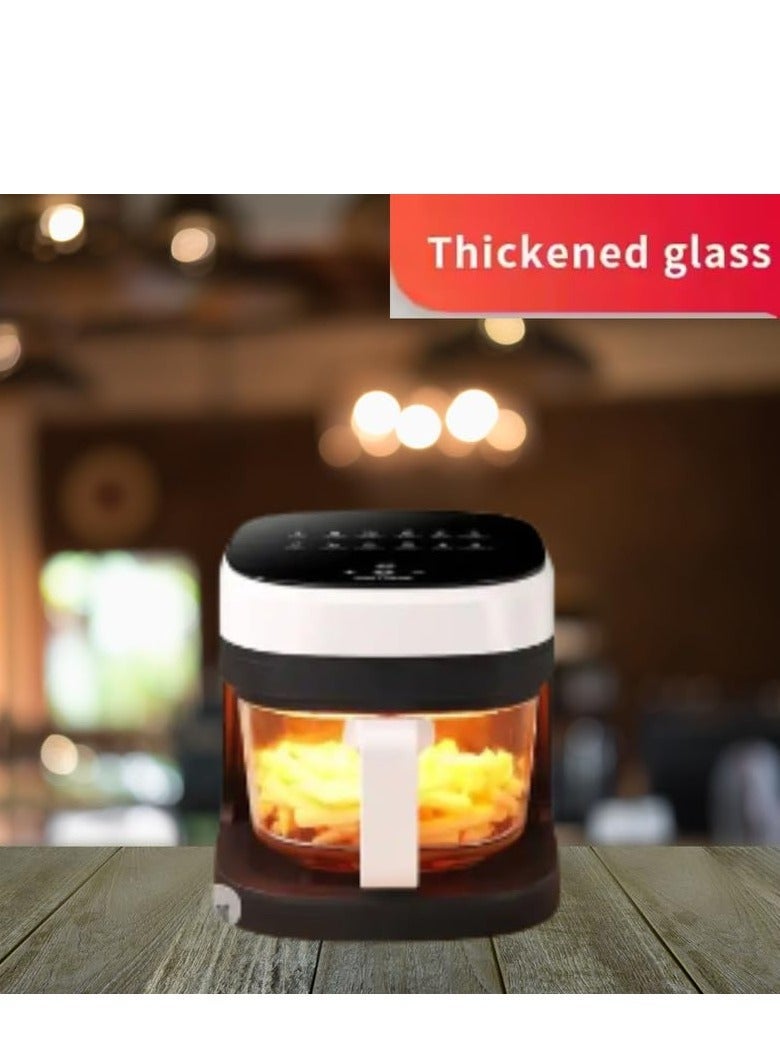 Denx Smart Electric Air Fryer Transparent Tray Multifunctional Cooker with Turbo Air Circulation, Digital Touch Panel, and Oil-Free Cooking 6 Liter - Image 3