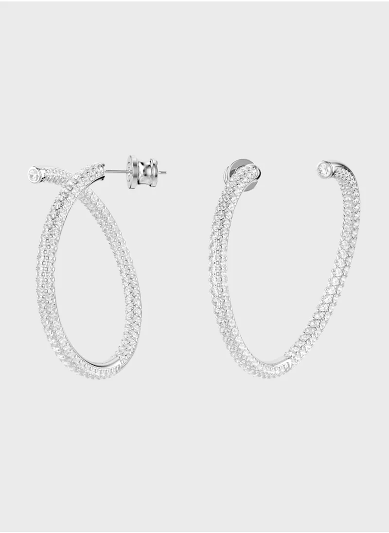 سواروفسكي Crystal Detail Hoop Earrings