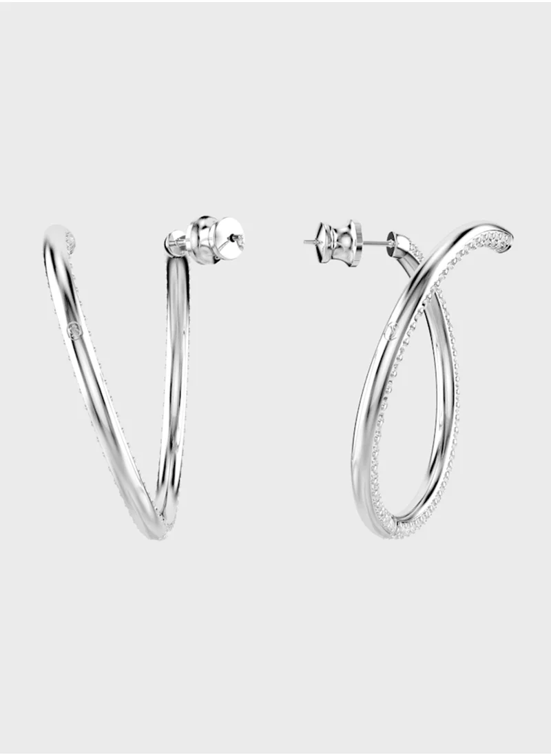سواروفسكي Crystal Detail Hoop Earrings