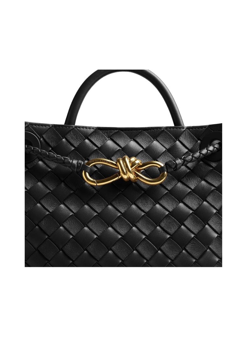 BOTTEGA VENETA Andiamo Top handle bag leather bag with signature knot detail and sliding cross-body strap. - Image 5