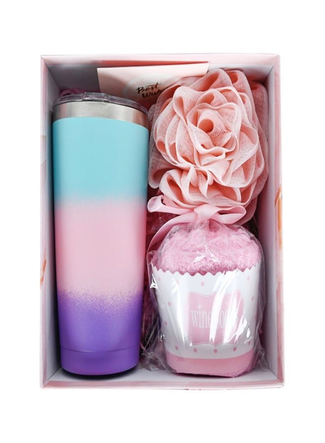 Coffee Mug Gift Set 20oz Thermal Cup with Lid Greeting Cards Socks Bath Ball Straw Insulated Coffee Cup Reusable Stainless Steel Drinking Cup Great Birthday Gifts for Wife Sister Mom Friends  - Image 1