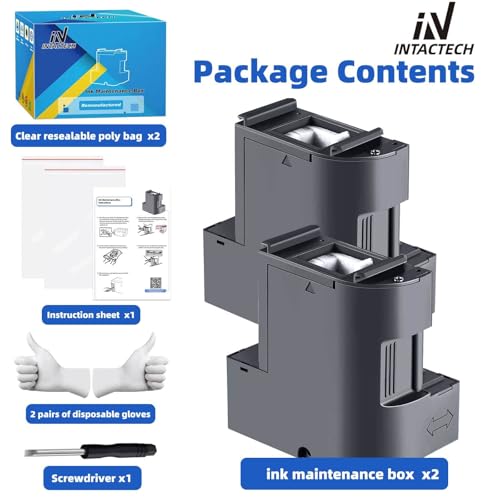 IN INTACTECH Maintenance Box for Epson ET-15000 ET-3750 ET-4750 ET-4760 ET-3760 ET-4850 ET-3850 ET-3710 ET-3830 WF-2860 2 Pack - Image 5