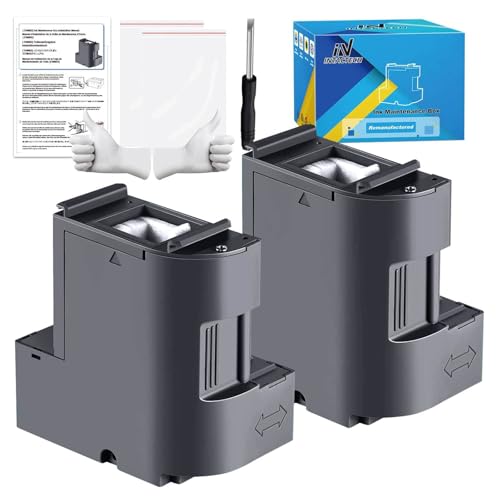 IN INTACTECH Maintenance Box for Epson ET-15000 ET-3750 ET-4750 ET-4760 ET-3760 ET-4850 ET-3850 ET-3710 ET-3830 WF-2860 2 Pack - Image 1