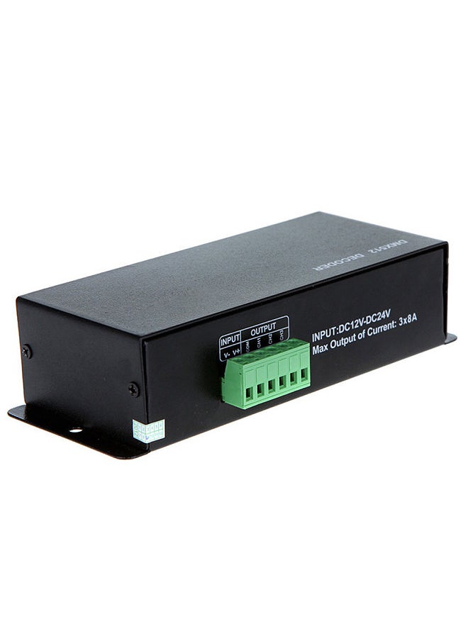 Generic - DC 12V-24V 3 Channel DMX Decoder LED Controller for RGB LED Strip Light - Image 1