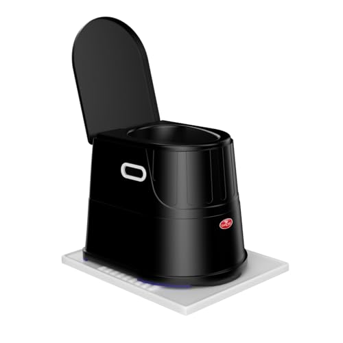EASYCARE® Heavy Duty Portable Indian to Western Toilet Converter | Commode Stool for Patients, Adults, Elderly, Kids, Handicap | Portable Toilet Seat | Toilet Chair I Capacity Upto 110 Kgs (Black) - Image 1