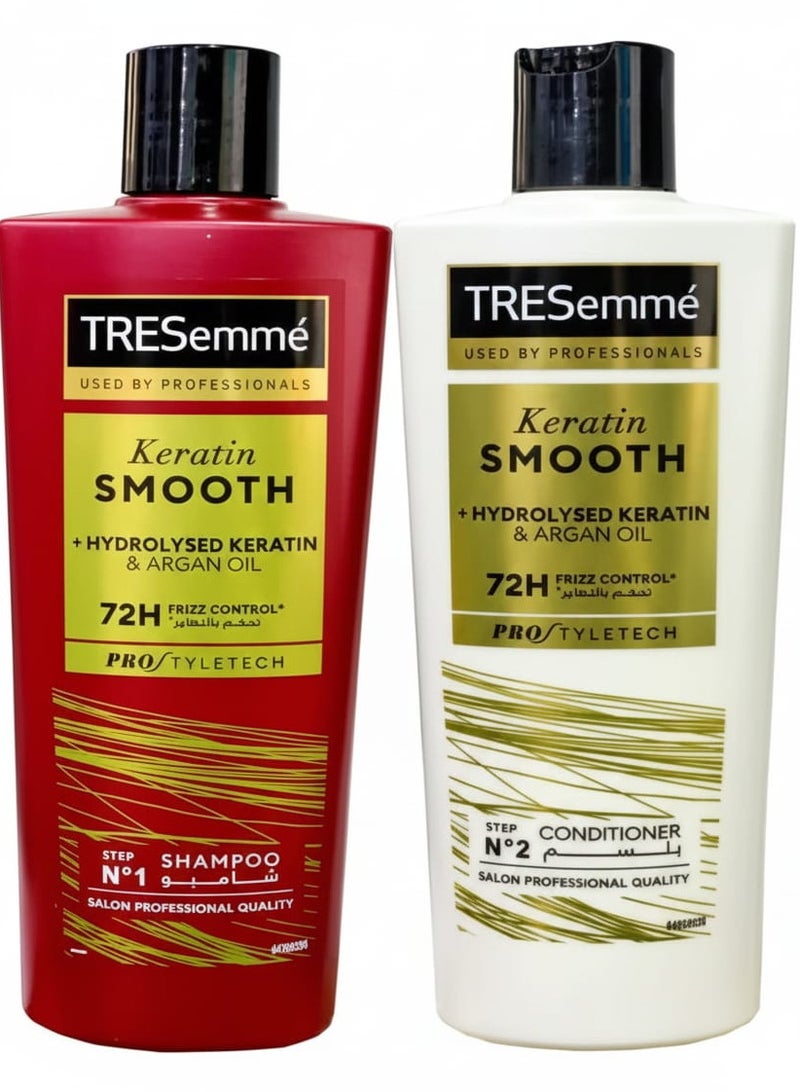 Tresemme Shampoo Keratin Smooth 400ML+Tresemme Conditioner Keratin Smooth 400Ml