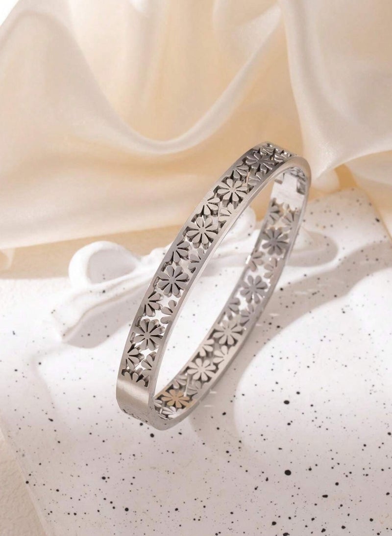 JewelryPalace Silver Plated Stainless Steel Bracelet For Women