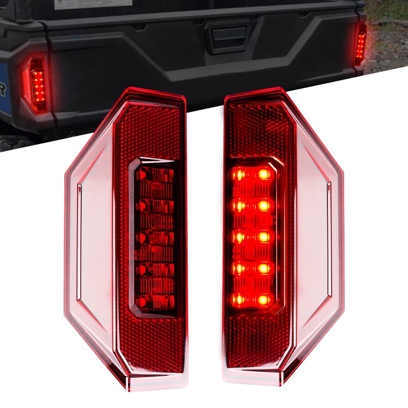 CPOWACE LED Tail Lights Compatible with 20152020 Polaris Ranger 570 Full Size XP 900 1000 General 1000 Rear Brake Stop Running Taillights Assembly Accessoriess Replacement for 2412774 Red