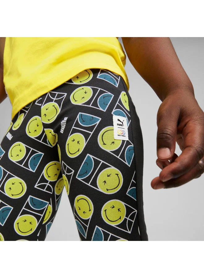 بوما Girls PUMA x SMILEYWORLD T7 Printed Leggings
