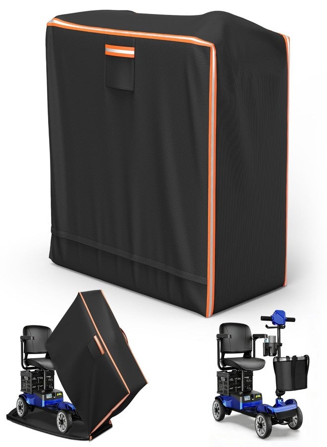 Roasivi Mobility Scooter Storage Cover 49"L x 23"W x 41"H Black Mobility Scooter Cover Waterproof Outdoor Fully Enclosed with Reflective Strips Suitable for Indoor & Outdoor Storage and Travel - Image 1